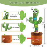 Dancing Cactus Mimicking Toy, USB-C Rechargeable