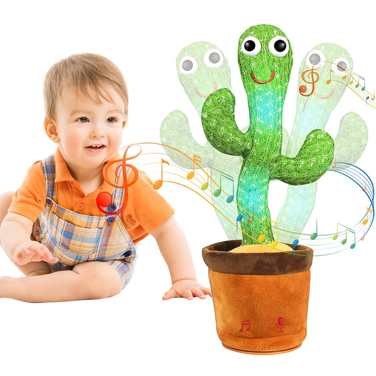Dancing Cactus Mimicking Toy, USB-C Rechargeable