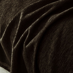 Solid Color Chenille Sofa Throw Blanket, Soft & Plush Decorative Couch Throw Cover
