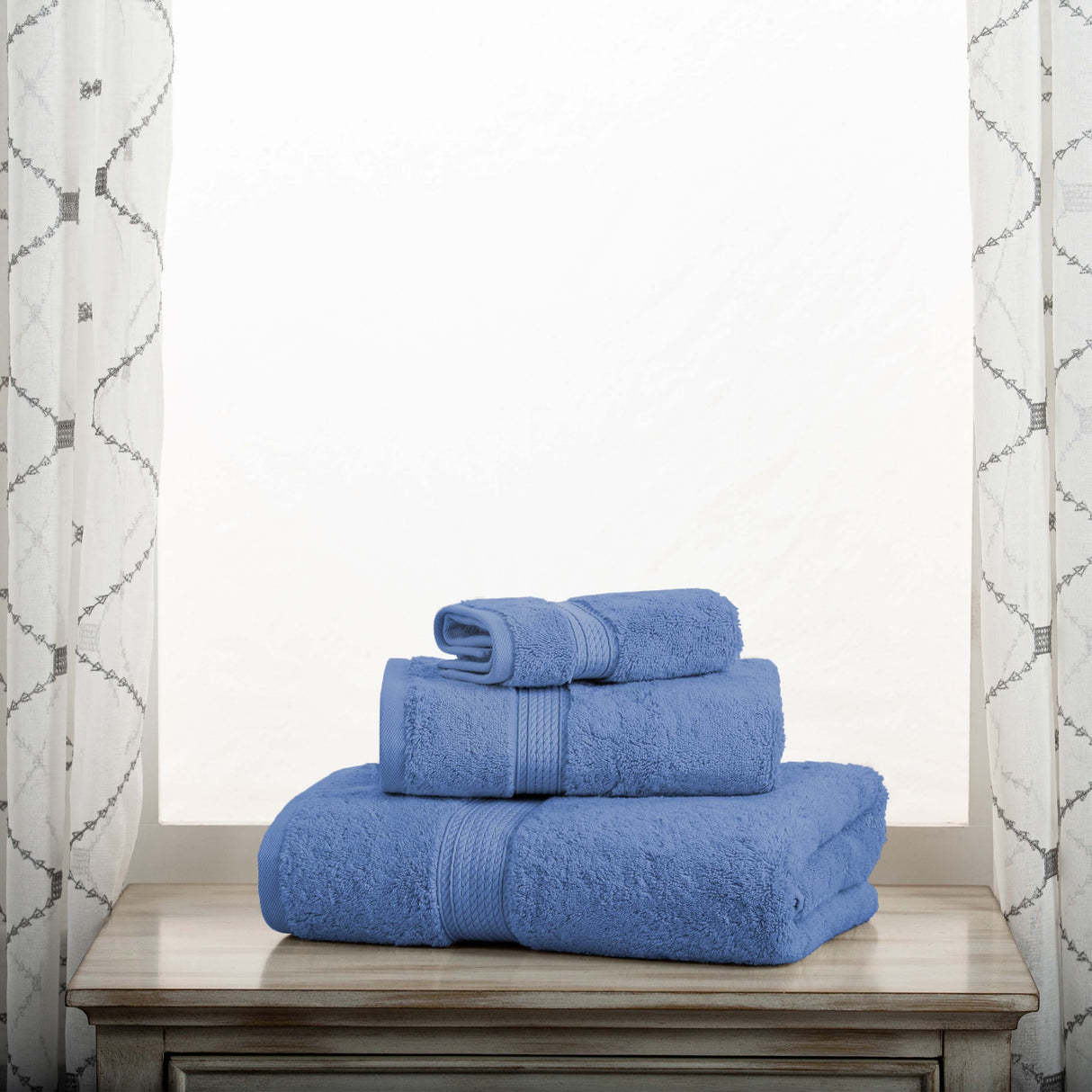 Madison Egyptian Cotton Plush Heavyweight 3 Piece Towel Set - Egyptian Cotton Towel Set by Superior Brand