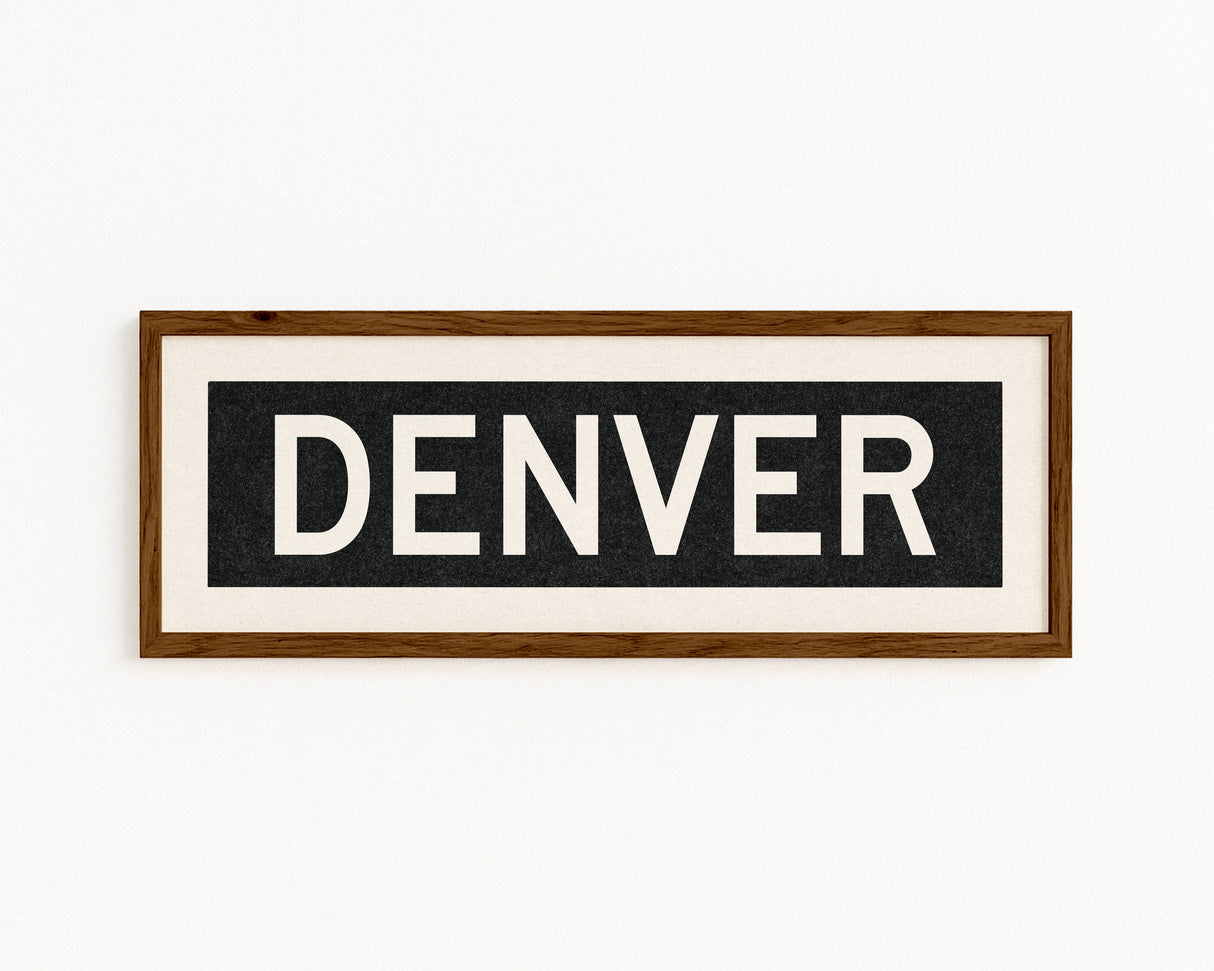 Framed Denver Colorado Bus Scroll