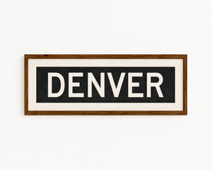 Framed Denver Colorado Bus Scroll