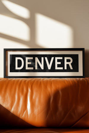 Framed Denver Colorado Bus Scroll