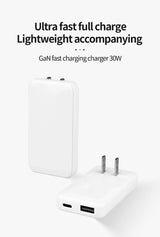 2-Pack Ultra-Slim 30W USB-C & USB-A Dual-Port Fast Charger