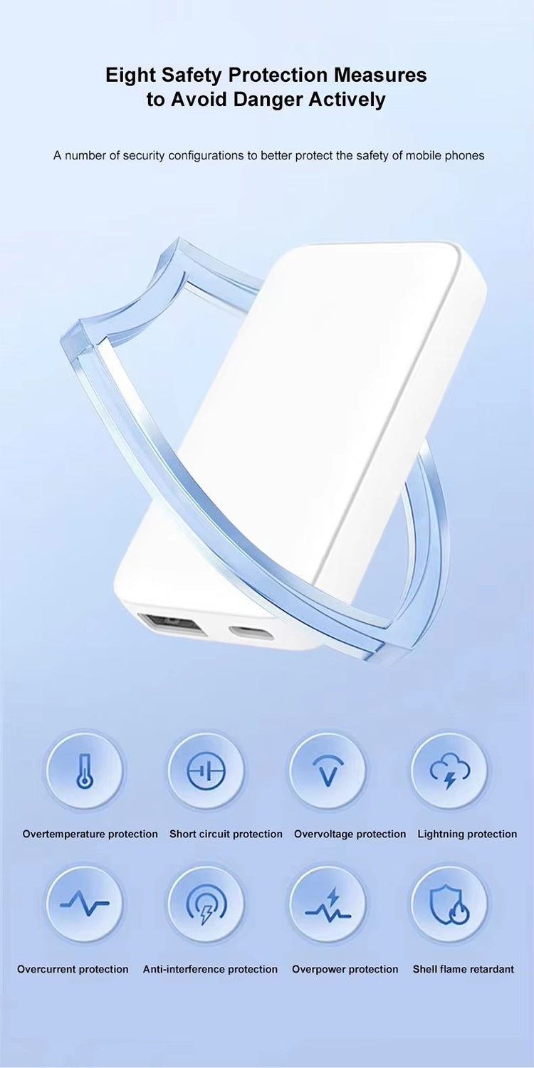 2-Pack Ultra-Slim 30W USB-C & USB-A Dual-Port Fast Charger