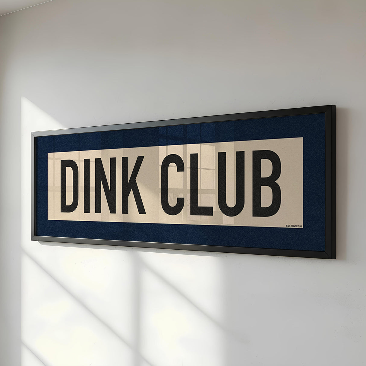 Framed Dink Club Pickleball Art Scroll Sign