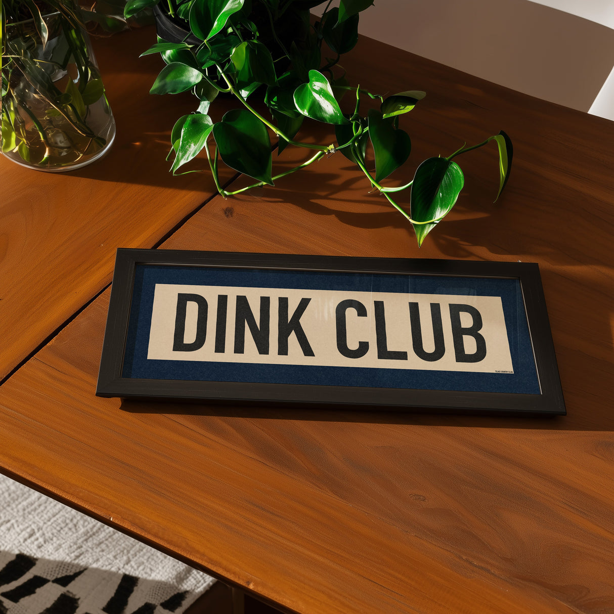 Framed Dink Club Pickleball Art Scroll Sign