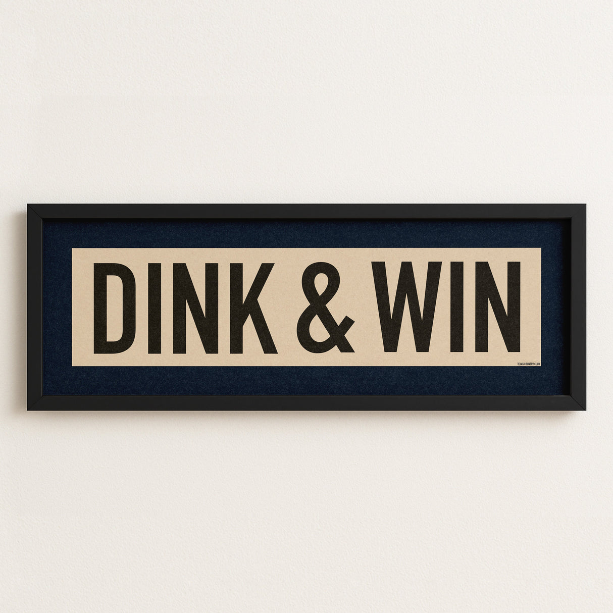 Framed Dink & Win Pickleball Art Scroll Sign