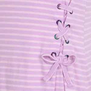 Disney ILY 4EVER Rapunzel Tangled Striped Girls' Dress Lace-Up Sides