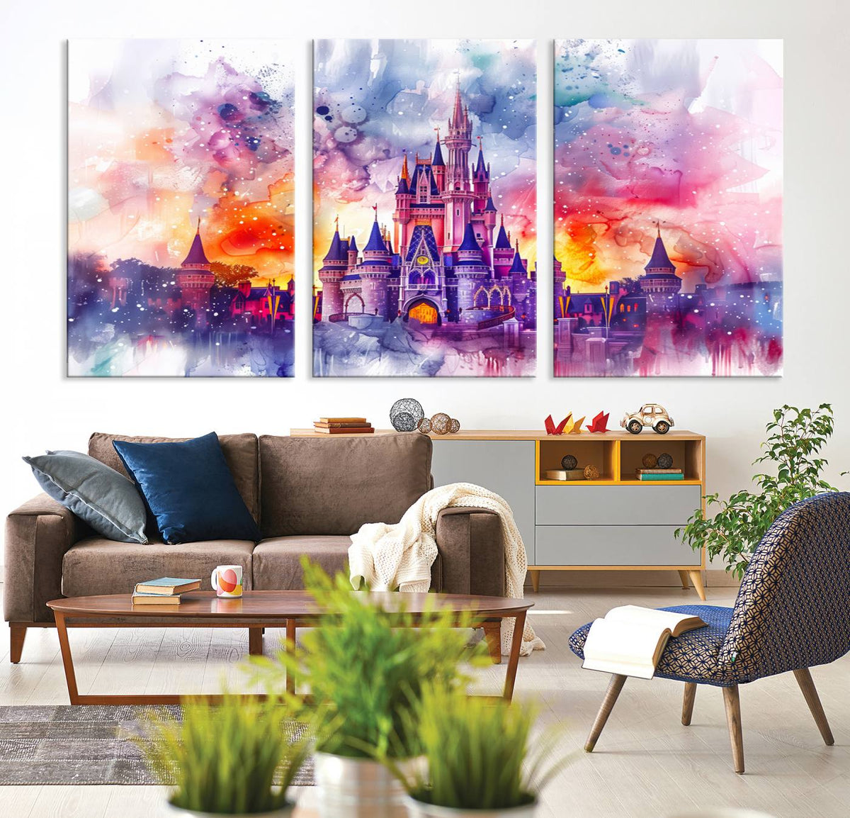 Disney Wall Art, Cinderella Castle Disney Print Wall Art,
