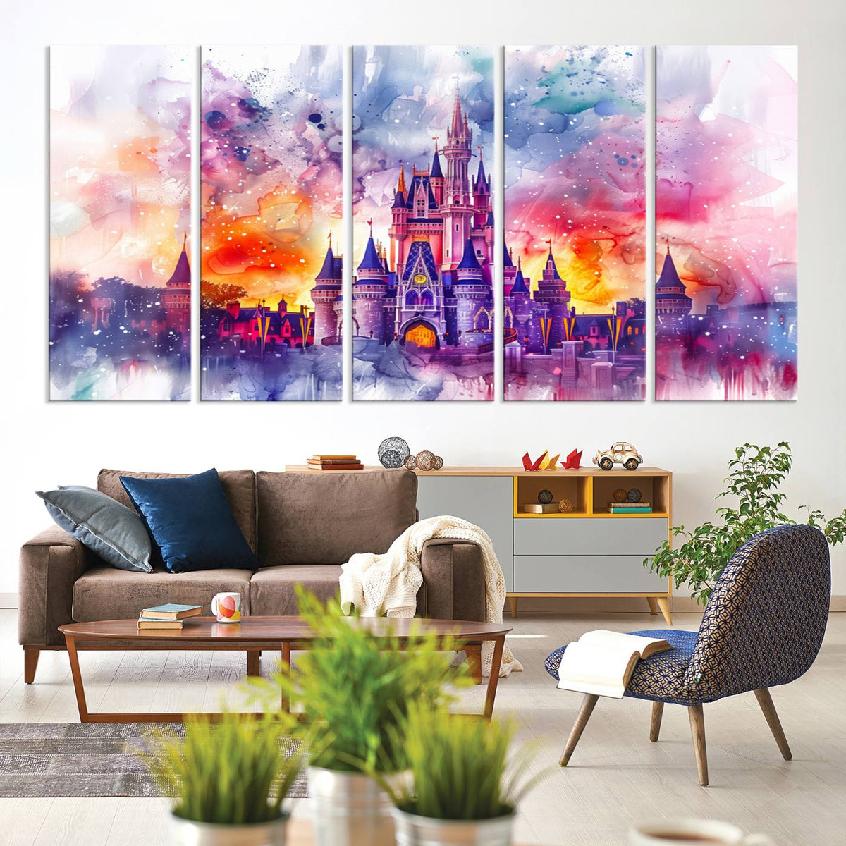 Disney Wall Art, Cinderella Castle Disney Print Wall Art,