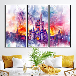 Disney Wall Art, Cinderella Castle Disney Print Wall Art,