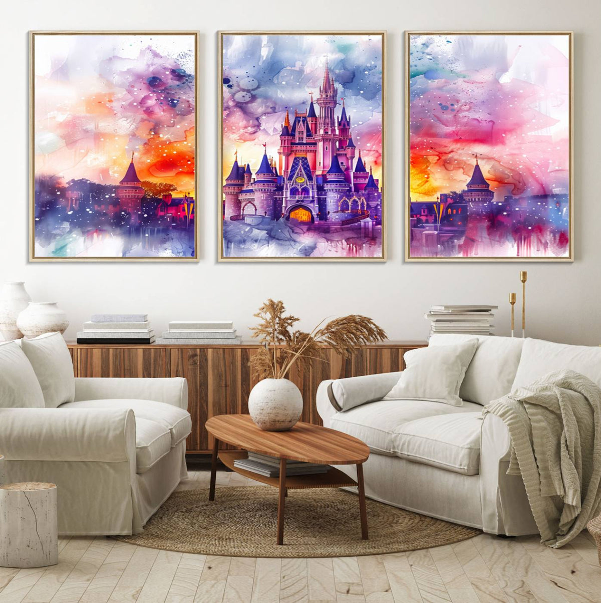 Disney Wall Art, Cinderella Castle Disney Print Wall Art,
