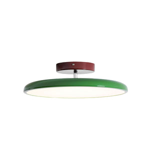 Orbitra | Flush Mount LED Ceiling Light with Swivel Arm, Dimmable Beige or Green Fixture