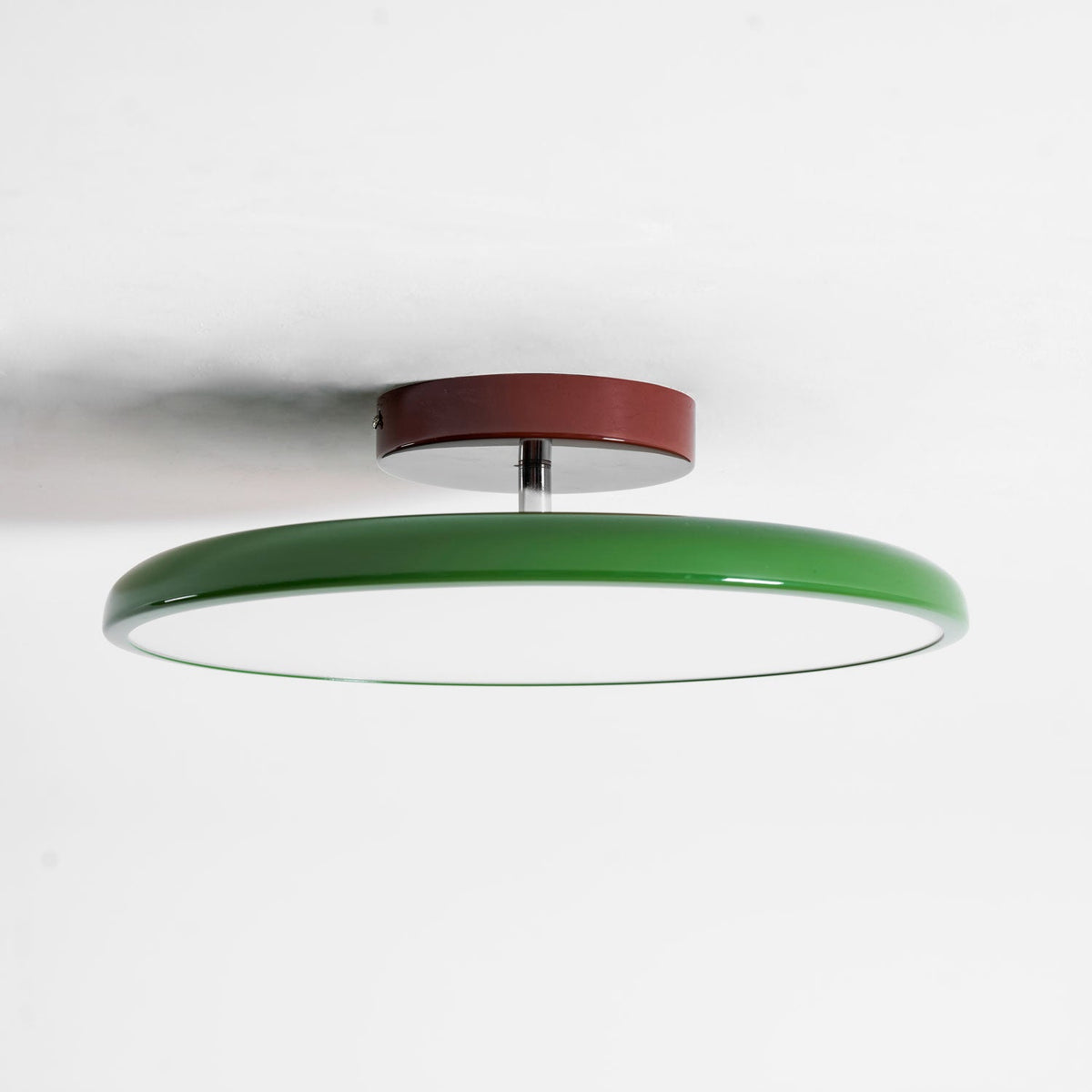 Orbitra | Flush Mount LED Ceiling Light with Swivel Arm, Dimmable Beige or Green Fixture