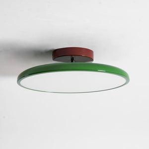 Orbitra | Flush Mount LED Ceiling Light with Swivel Arm, Dimmable Beige or Green Fixture