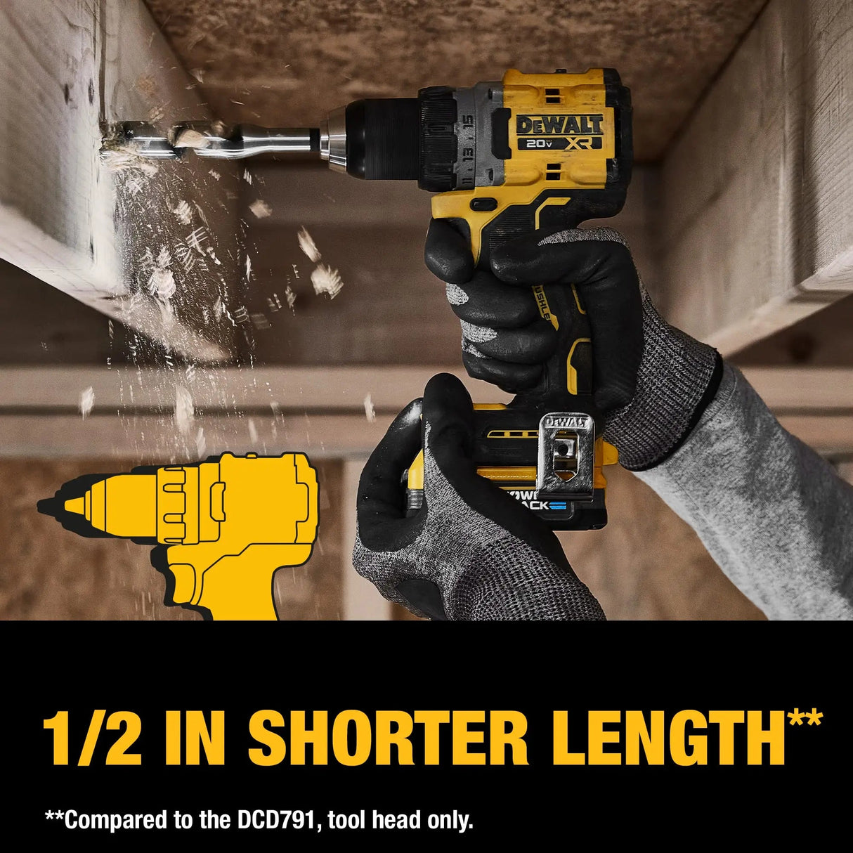 Open Box - DEWALT 20V MAX* XR® Brushless Cordless 1/2 in. Drill/Driver Kit (DCD800P1), Yellow (B09YXVCTSN)