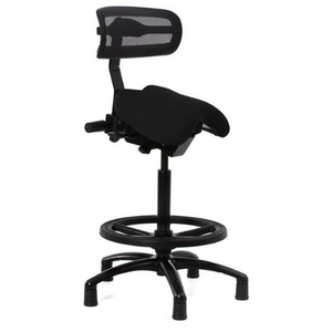 Performer Stealth Chair Series Studio Stool With Backrest