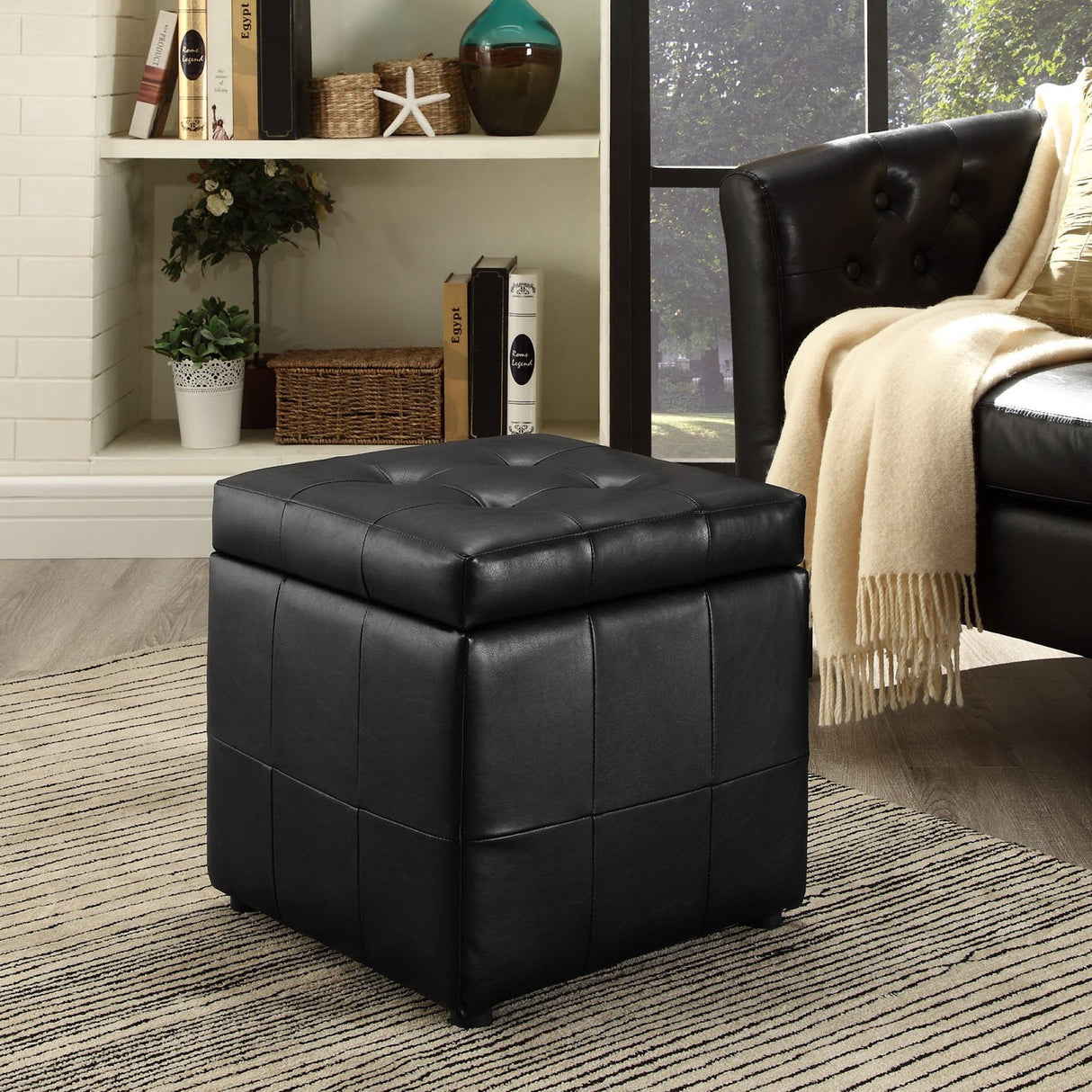 Volt Storage Upholstered Vinyl Ottoman by Modway