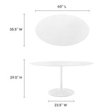 Lippa 60" Oval Wood Dining Table by Modway