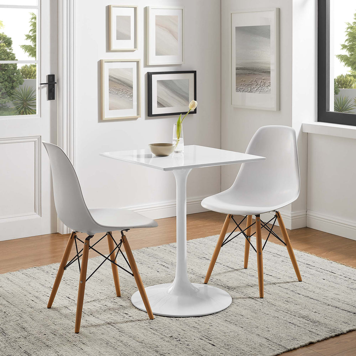 Lippa 24" Square Wood Dining Table by Modway