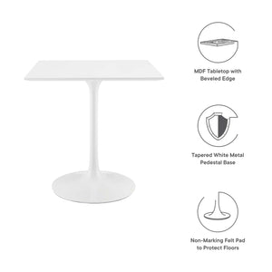 Lippa 28" Square Wood Dining Table by Modway
