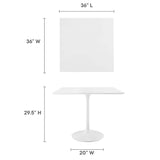 Lippa 36" Square Wood Dining Table by Modway