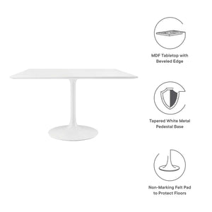Lippa 48" Square Wood Dining Table by Modway