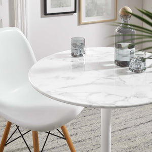 Lippa 28" Round Faux Marble Dining Table by Modway