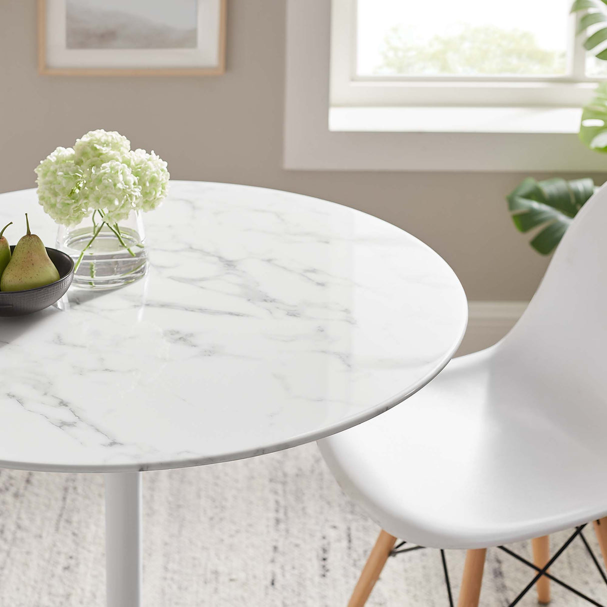 Lippa 36" Round Faux Marble Dining Table by Modway