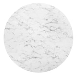 Lippa 60" Round Faux Marble Dining Table by Modway
