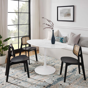 Lippa 54" Oval Faux Marble Dining Table by Modway