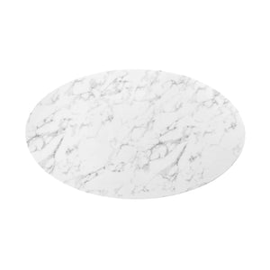 Lippa 60" Oval Faux Marble Dining Table by Modway