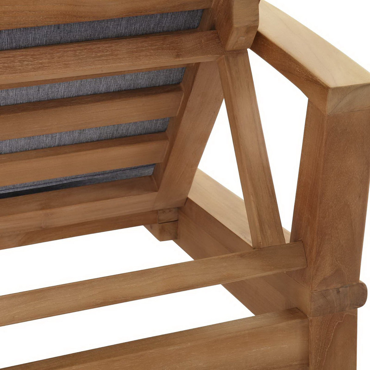 Marina Outdoor Patio Teak Single Chaise by Modway