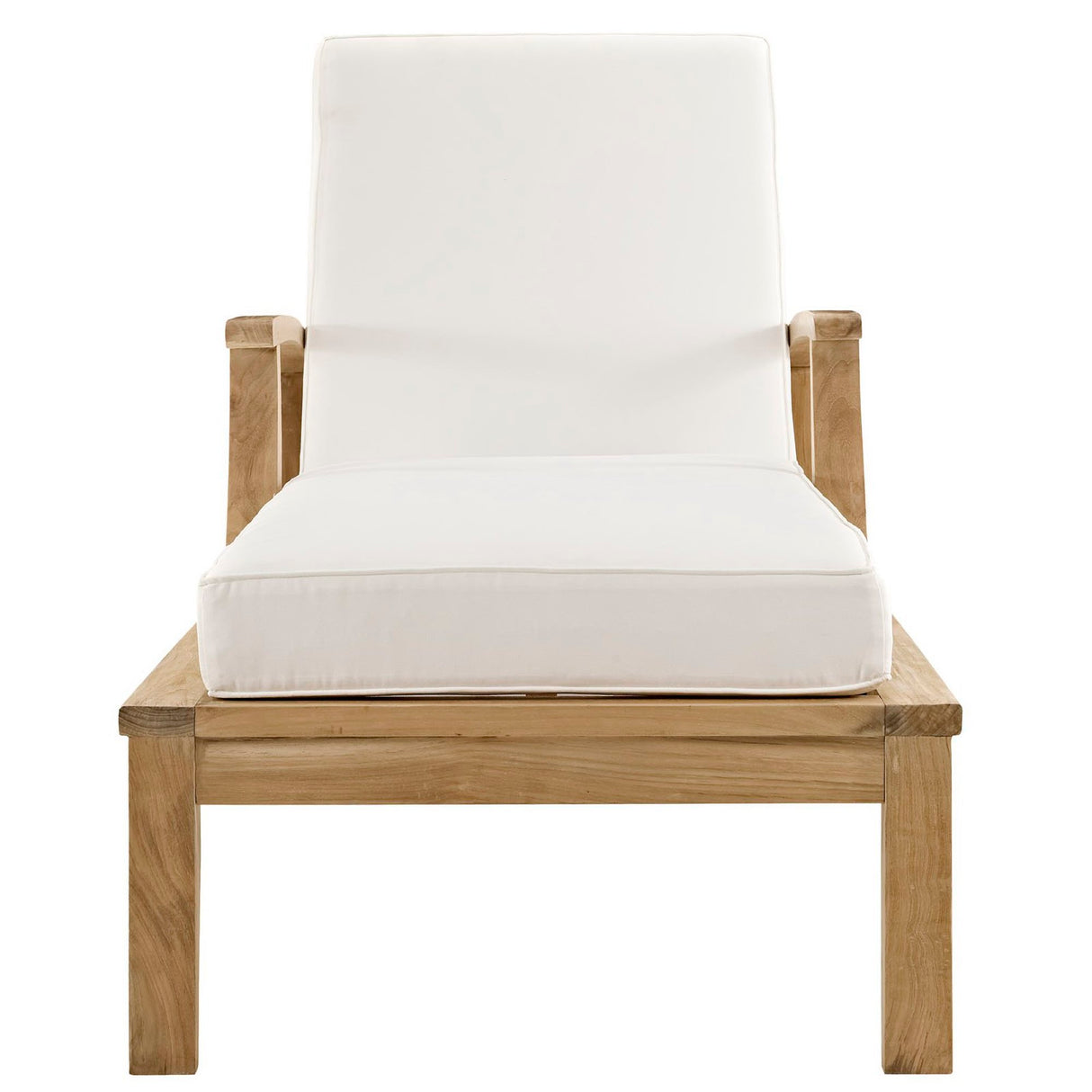 Marina Outdoor Patio Teak Single Chaise by Modway