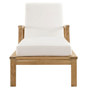 Marina Outdoor Patio Teak Single Chaise by Modway