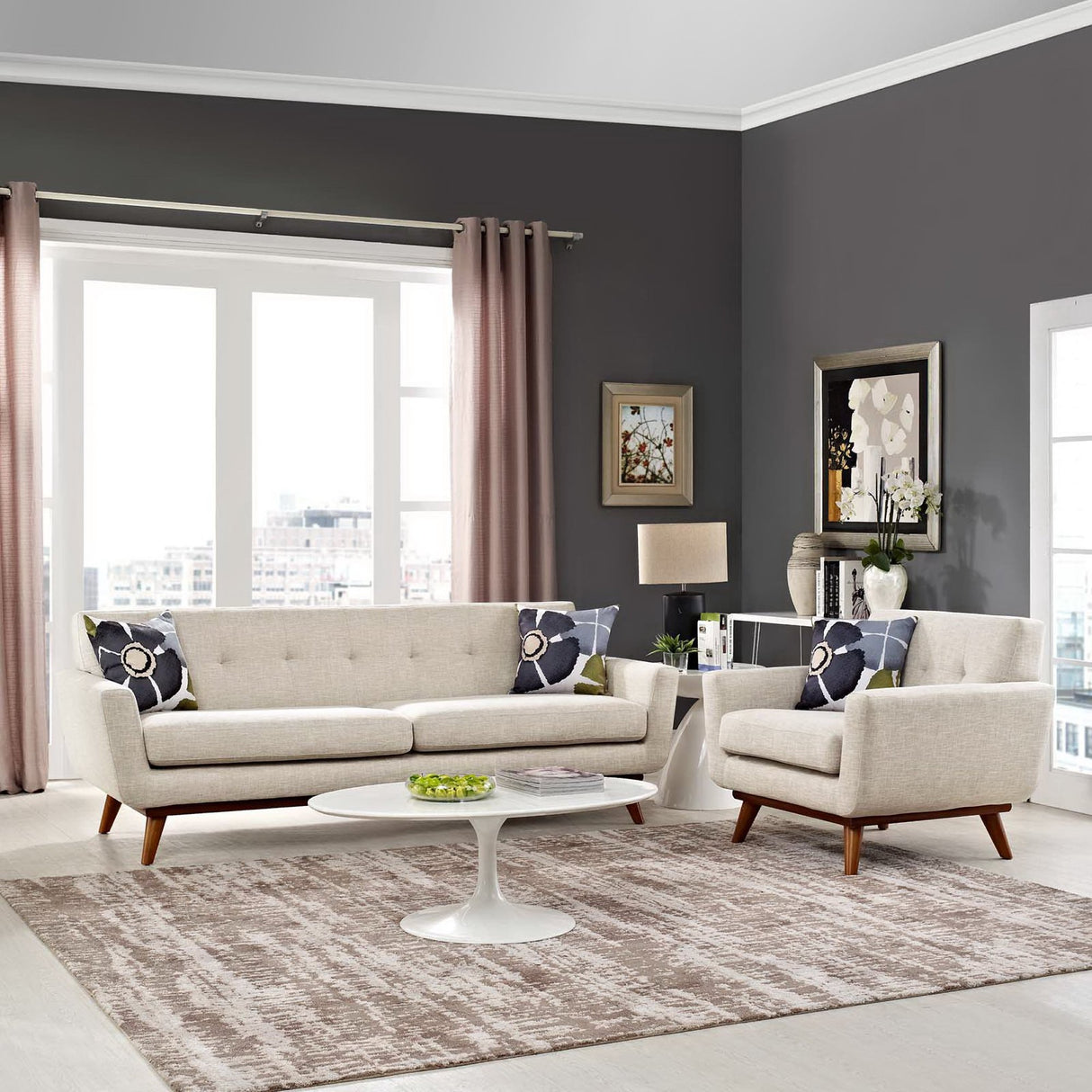 Engage Armchair and Sofa Set of 2 by Modway