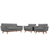 Engage Armchairs and Loveseat Set of 3 by Modway