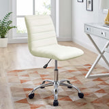 Ripple Armless Mid Back Vinyl Office Chair by Modway