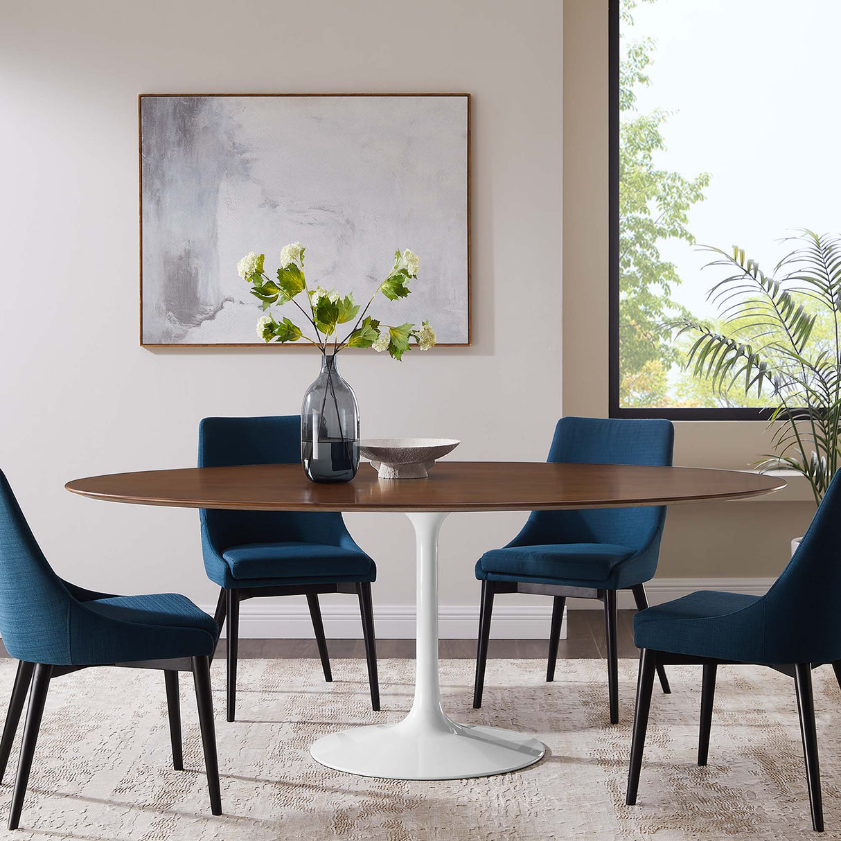 Lippa 78" Oval Wood Dining Table by Modway