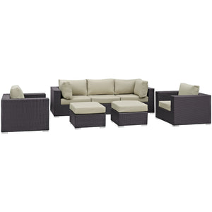 Gather 7-Piece Outdoor Patio Sectional Set by Modway