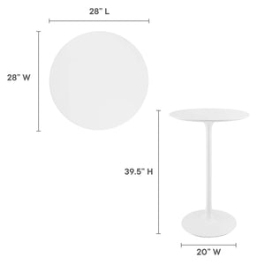 Lippa 28" Round Wood Bar Table by Modway
