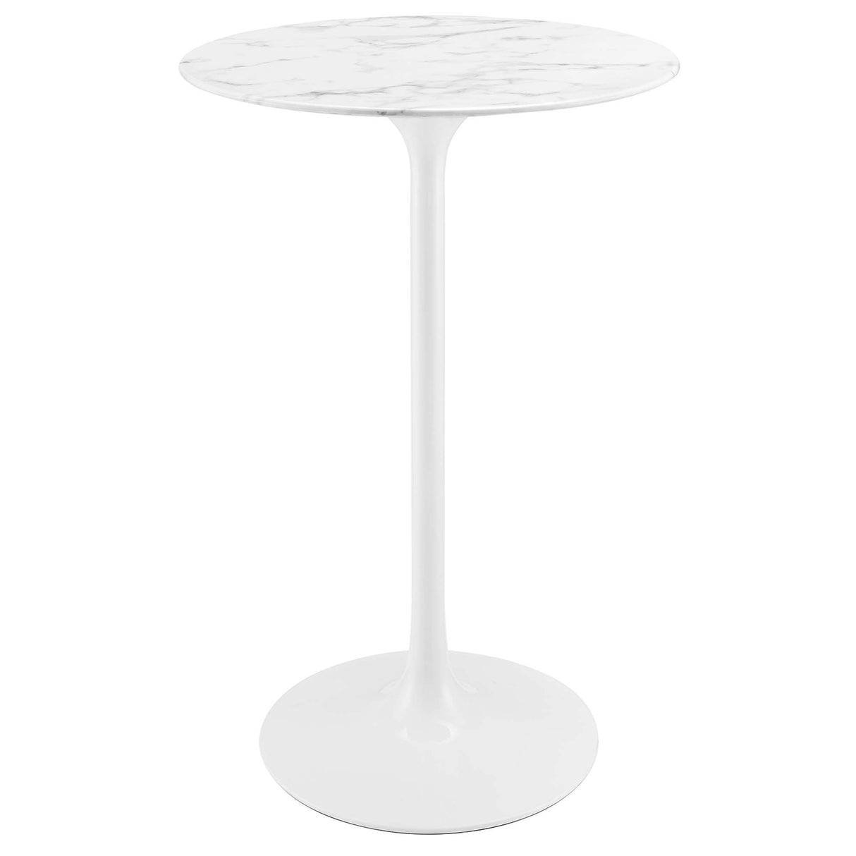 Lippa 28" Round Faux Marble Bar Table by Modway