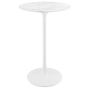 Lippa 28" Round Faux Marble Bar Table by Modway