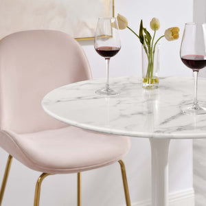 Lippa 28" Round Faux Marble Bar Table by Modway