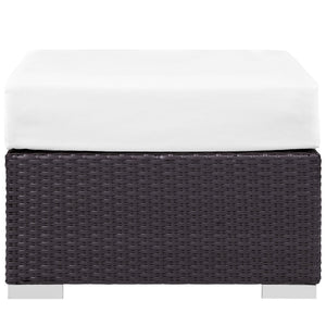 Convene Outdoor Patio Fabric Square Ottoman by Modway