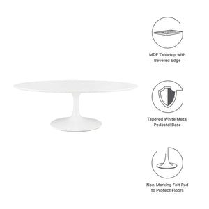 Lippa 48" Oval-Shaped Wood Coffee Table by Modway