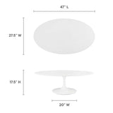 Lippa 48" Oval-Shaped Wood Coffee Table by Modway