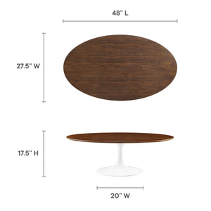 Lippa 48" Oval Wood Coffee Table by Modway
