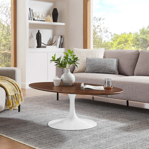 Lippa 48" Oval Wood Coffee Table by Modway